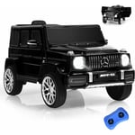 Goplus - Voiture électrique Enfant 3-8 Ans 12V avec Télécommande 2,4G Mercedes Benz G63 avec Démarrage Lent,LED/USB,30KG Noir