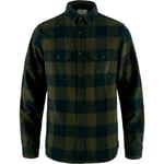 Fjällräven Övik Heavy Flannel Shirt Men herrskjorta Deep Forest/Dark Navy-662-555 2XL - Fri frakt