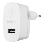 Belkin USB-A Mains Charger Boost Charge 12W (USB Mains Charger for iPhone, iPad, AirPods, Samsung Galaxy, Google Pixel, etc.)