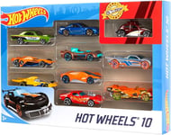 Coffret Hot Wheels de 10 voitures à l'échelle 1:64, jouet collection enfants