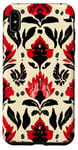 Coque pour iPhone XS Max Rouge Classique Floral Western Southern Country Natif Aztèque