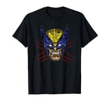 Marvel X-Men Wolverine Classic Retro Color Pop Face T-Shirt