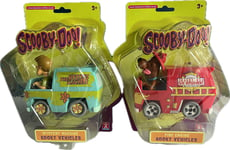 Scooby Doo - MYSTERY MACHINE & FIRE ENGINE Kooky Vehicles - NEW