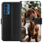 Motorola Edge 20 Pro Musta Lompakkokotelo Ung Hund