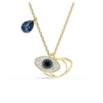 Swarovski Symbolica pendant, Evil eye, Blue, Gold-tone plated