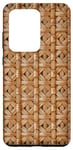 Coque pour Galaxy S20 Ultra Panier en osier esthétique vintage en rotin imprimé bambou