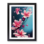 The Miraculous Flowers Framed Print for Living Room Bedroom Home Office Décor, Wall Art Picture Ready to Hang, Black A2 Frame (62 x 45 cm)