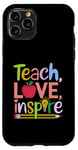 Coque pour iPhone 11 Pro Enseigner l'amour inspirer l'enseignant