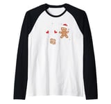 I Teach The Smartest Cookies Christmas Gingerbread Kids Boys Raglan Baseball Tee