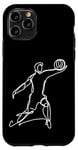 Coque pour iPhone 11 Pro Croquis d'un garçon de volley-ball
