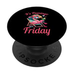 Citation amusante des flamants roses It's Flamingo Friday PopSockets PopGrip Adhésif