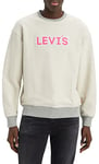 Levi's Men's Relaxd Graphic Crew Sweatshirt, Headline Logo Mhg, S