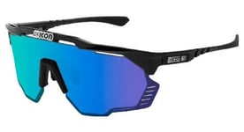 Lunettes scicon aeroshade kunken noir brillant   bleu miroir