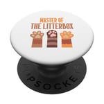 Master of the Litterbox Cat Dad PopSockets Adhesive PopGrip