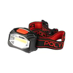 POLY POOL - PP3156 Lampe frontale à LED pour le trekking et le travail en extérieur - Lampe frontale à batterie LED 3 fonctions - Lampe avec bandeau élastique, tête inclinable - Angle d'éclairage 130°