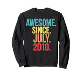 July 2010 13th Birthday Awesome Since July 2010 Thirteen Sweatshirt