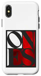 Coque pour iPhone X/XS Rouge One Of Them Ones Couleur rouge Graphique blanc