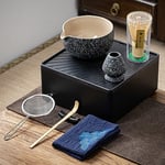 TEANAGOO Kit à matcha avec étui de rangement, ensemble complet de 10 pièces à thé matcha de voyage, bol à matcha en céramique (510 ml), fouet en bambou (), cuillère, tamis, support pour fouet,