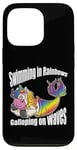 iPhone 13 Pro Swimming in Rainbows Galloping on Waves Mystic Hybrid Case