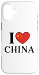 iPhone 16 Plus I Love China Heart Flag Case