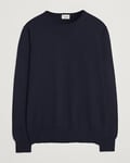 Morgano Extra Fine Merino Wool Crewneck Navy