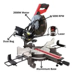 Excel 10" 255mm Compound Sliding Mitre Saw Double Bevel 2000W/240V with Laser