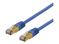 Deltaco Sftp-60Bah - Patch-Kabel - Rj-45 (Hane) Till Rj-45 (Hane) - 50 Cm - Sftp - Cat 6A - Halogenfri, Formpressad - Blå