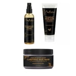 Shea Moisture African Black Soap Mud Mask, Facial Scrub And Clarifying Toner