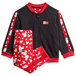 adidas Bébé fille Inf Dy Mm Jogg Pants Set, Top:black/Vivid Red/White Bottom:black/Vivid Red S13/White, 6 mois EU