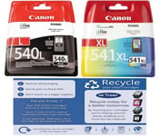 Canon PG-540 L & CL-541 XL Genuine Ink Cartridges For Pixma Printers & &... 