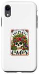 Coque pour iPhone XR The Plant Lady Carte de tarot Halloween Squelette gothique magique