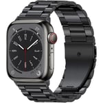 Metallrem För Apple Watch Ultra/2 49mm 9 8 7 45mm 41mm Rostfritt stål high-end armband För iWatch 6 5 4 3 SE 44mm 42mm 40mm Black