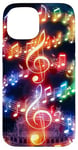 iPhone 15 vibrant, floating music note music lover Case