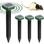 Ymyny - Répulsif Solaire pour Taupe 4 pièces Répulsif Taupe Solaire, Repulsif Souris et Rats Ultrason, Anti Souris Ultrason pour Repousser Taupes,