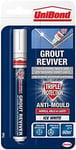 Unibond Grout Reviver Pen, White Grout Pen for Restoring Bathroom Grout Joints,