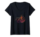 Jeepers Creepers Halloween It Eats Retro Neon Faded Poster T-Shirt avec Col en V