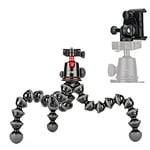 JOBY Kit GorillaPod 5K GripTight Mount PRO. Pied GorillaPod 5K de Trépied Flexible en Aluminium et Rotule Ball K Avec Pince Pour Smartphone, Mode Paysage ou Portrait Facile Simplifié. Supporte 5 kg