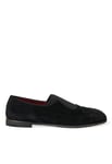 Dolce & Gabbana Mens Black RUNWAY Velour AMALFI Loafers Shoes Cotton - Size EU 41