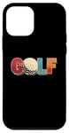 Coque pour iPhone 12 mini Golf Typographie rétro Golfeur Sport de plein air Golf Cadeau