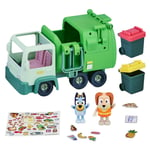 Bluey Garbage Truck Vehicle Playset With Two 2.5"-3" Official Collec (US IMPORT)