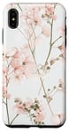 Coque pour iPhone XS Max Rose pastel Fleurs sauvages Fleurs sauvages Vintage Botanique