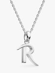 Kit Heath Skript Collection Signature Initial Pendant Necklace, Silver