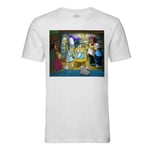 T-Shirt Homme Col Rond Simpson Bart Jesus Nativite Chretien Parodie