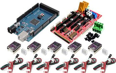 Kit imprimante 3D pour Arduino Mega 2560 R3 carte de développement + RAMPAS 1.4 contrôleur + 5pcs DRV8825 moteur pas à pas Module + 6pcs Endstop