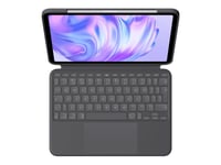 Logitech Combo Touch - Clavier et étui - avec trackpad - rétroéclairé - Apple Smart connector - QWERTY - R.-U. - graphite - pour Apple 11-inch iPad Pro (M4)