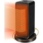 Mini radiateur soufflant en céramique 1200 W à économie d'énergie avec chauffage rapide 2 s, protection contre le renversement et la surchauffe, 3