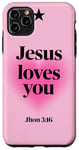 iPhone 11 Pro Max Jesus Love You Christian Religious Pink Aura Heart Cute Case