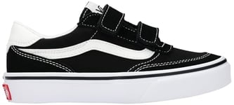 Vans Mixte Enfant Brooklyn Ls V Basket, Toile en Daim Noir et Blanc, 27.5 EU