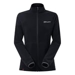 Berghaus Women's Prism 2.0 Micro Interactive Full Zip Fleece Jacket, Added Warmth, Flattering Style, Durable, Black, 14