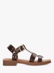 Dune Loto Leather Square Toe Sandals